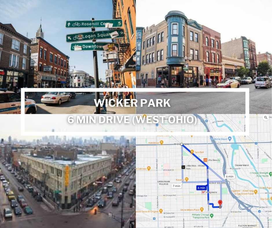 Stylish 2Br Urban Retreat In River West Chicago Bagian luar foto